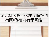 湖北科技职业技术学院校内有网吗(校内有无网络)