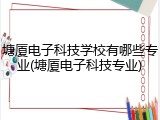 塘厦电子科技学校有哪些专业(塘厦电子科技专业)