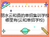丽水云和县的单招集训学校哪里有(云和单招学校)