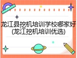 龙江县挖机培训学校哪家好(龙江挖机培训优选)