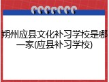 朔州应县文化补习学校是哪一家(应县补习学校)