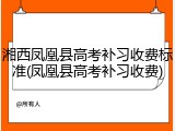 湘西凤凰县高考补习收费标准(凤凰县高考补习收费)
