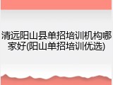 清远阳山县单招培训机构哪家好(阳山单招培训优选)