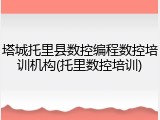 塔城托里县数控编程数控培训机构(托里数控培训)