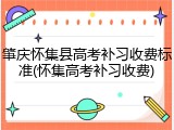肇庆怀集县高考补习收费标准(怀集高考补习收费)