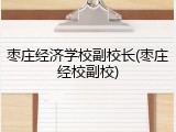 枣庄经济学校副校长(枣庄经校副校)