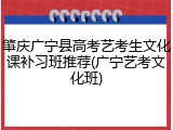 肇庆广宁县高考艺考生文化课补习班推荐(广宁艺考文化班)