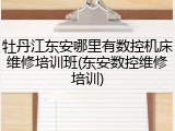 牡丹江东安哪里有数控机床维修培训班(东安数控维修培训)