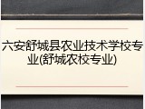 六安舒城县农业技术学校专业(舒城农校专业)