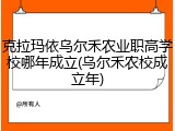 克拉玛依乌尔禾农业职高学校哪年成立(乌尔禾农校成立年)