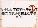 长沙科技工程学校是大专还是技校(长沙科技工程学校类别)