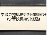 宁晋县挖机培训机构哪家好(宁晋挖机培训优选)