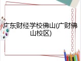 广东财经学校佛山(广财佛山校区)