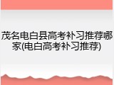 茂名电白县高考补习推荐哪家(电白高考补习推荐)