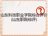 山东科技职业学院综合评价(山东职院综评)
