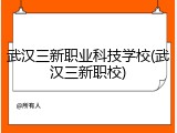 武汉三新职业科技学校(武汉三新职校)