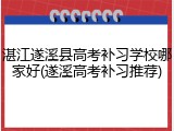 湛江遂溪县高考补习学校哪家好(遂溪高考补习推荐)