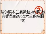 哈尔滨木兰县数控培训职校有哪些(哈尔滨木兰数控职校)