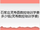 石家庄灵寿县数控培训学费多少钱(灵寿数控培训学费)