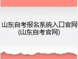 山东自考报名系统入口官网(山东自考官网)