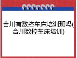 合川有数控车床培训班吗(合川数控车床培训)