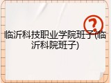 临沂科技职业学院班子(临沂科院班子)