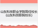 山东科技职业学院现任校长(山东科技职院校长)