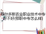鄂尔多斯农业职业技术中专好不好(鄂职中专怎么样)