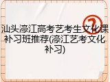汕头濠江高考艺考生文化课补习班推荐(濠江艺考文化补习)
