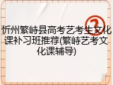 忻州繁峙县高考艺考生文化课补习班推荐(繁峙艺考文化课辅导)