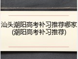 汕头潮阳高考补习推荐哪家(潮阳高考补习推荐)