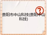 贵阳市中山科技(贵阳中山科技)