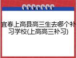 宜春上高县高三生去哪个补习学校(上高高三补习)