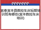 宜春宜丰县数控车床短期培训班有哪些(宜丰数控车床培训)