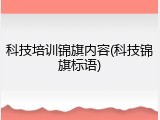 科技培训锦旗内容(科技锦旗标语)