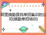 阿里措勤县找单招集训的公司(措勤单招培训)