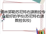 锡林郭勒苏尼特右旗数控专业最好的学校(苏尼特右旗数控名校)