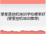 望奎县挖机培训学校哪家好(望奎挖机培训推荐)