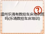 温州乐清有数控车床培训班吗(乐清数控车床培训)