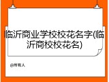 临沂商业学校校花名字(临沂商校校花名)