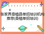 张家界桑植县单招培训机构推荐(桑植单招培训)
