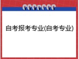 自考报考专业(自考专业)