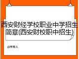 西安财经学校职业中学招生简章(西安财校职中招生)