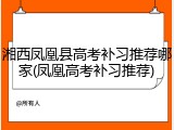 湘西凤凰县高考补习推荐哪家(凤凰高考补习推荐)