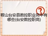 鞍山台安县数控职业高中有哪些(台安数控职高)