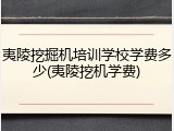 夷陵挖掘机培训学校学费多少(夷陵挖机学费)