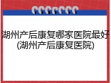湖州产后康复哪家医院最好(湖州产后康复医院)