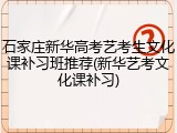 石家庄新华高考艺考生文化课补习班推荐(新华艺考文化课补习)