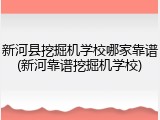 新河县挖掘机学校哪家靠谱(新河靠谱挖掘机学校)