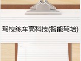驾校练车高科技(智能驾培)